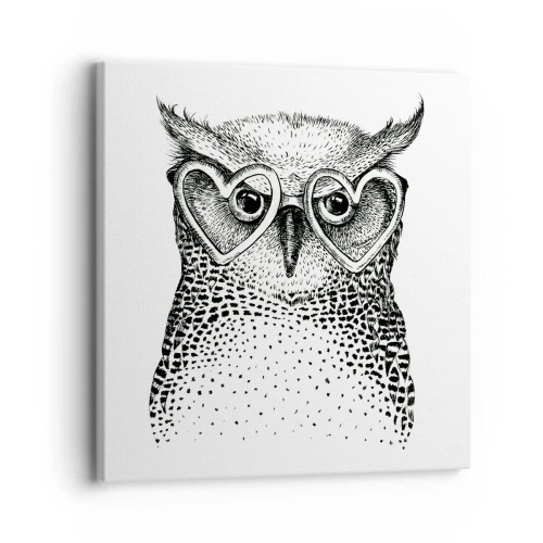 Impression sur toile - Image sur toile - Sagement et avec amour - 30x30 cm