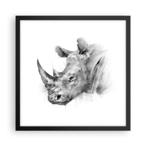 Affiche dans un cadre noir - Poster - Potrait africain - 40x40 cm