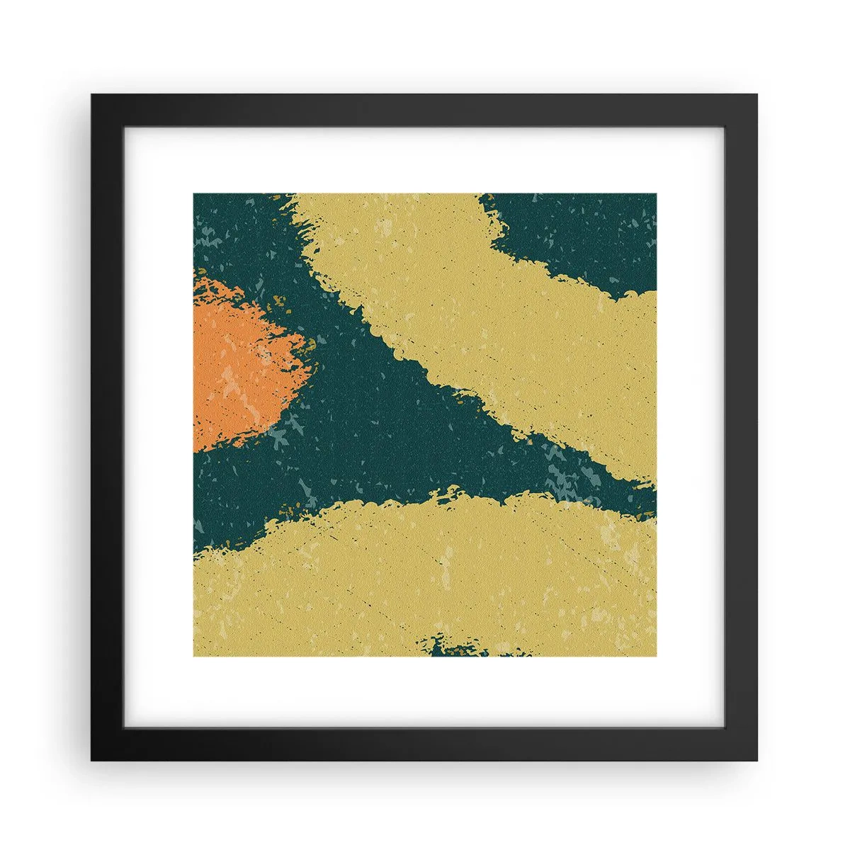 Affiche dans un cadre noir - Poster - Abstraction – mouvement lent - 30x30 cm