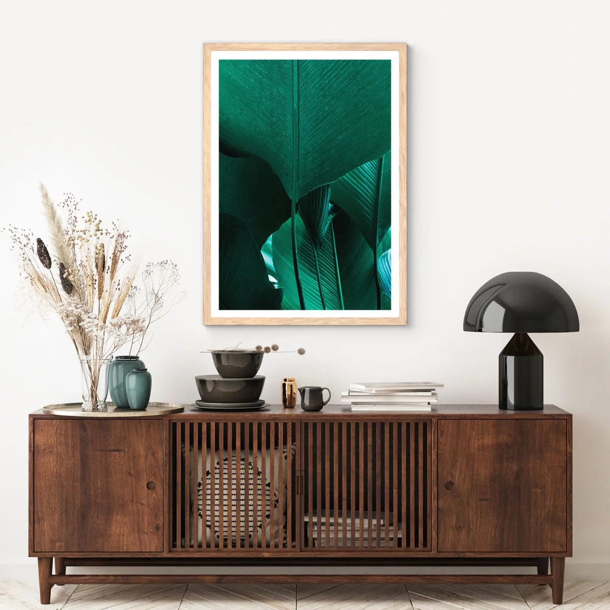 Affiche dans un chêne clair - Poster - Tourné vers la lumière - 50x70 cm