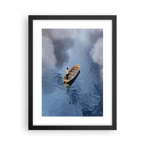 Affiche dans un cadre noir - Poster - Vie – voyage – inconnu - 30x40 cm
