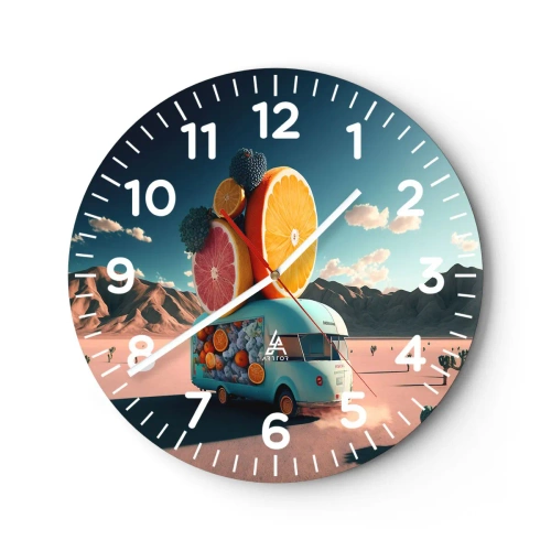 Horloge murale - Pendule murale - Le goût des vacances - 30x30 cm