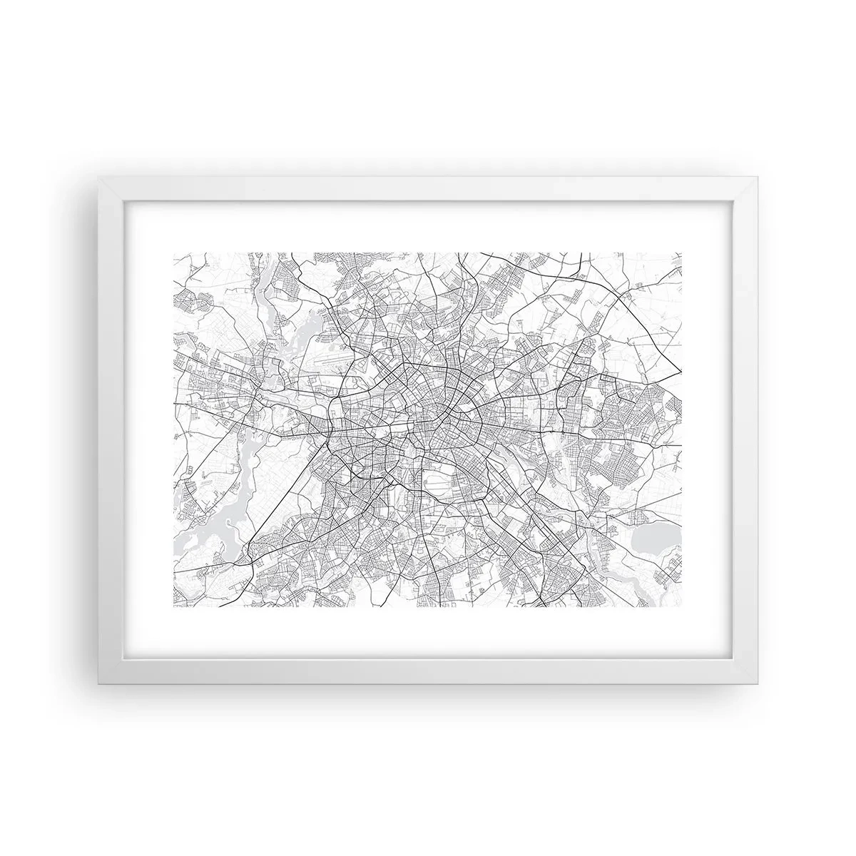 Affiche dans un cadre blanc - Poster - Fleur de Berlin - 40x30 cm