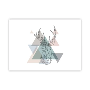 Affiche - Poster - Dans une forêt géométrique - 70x50 cm