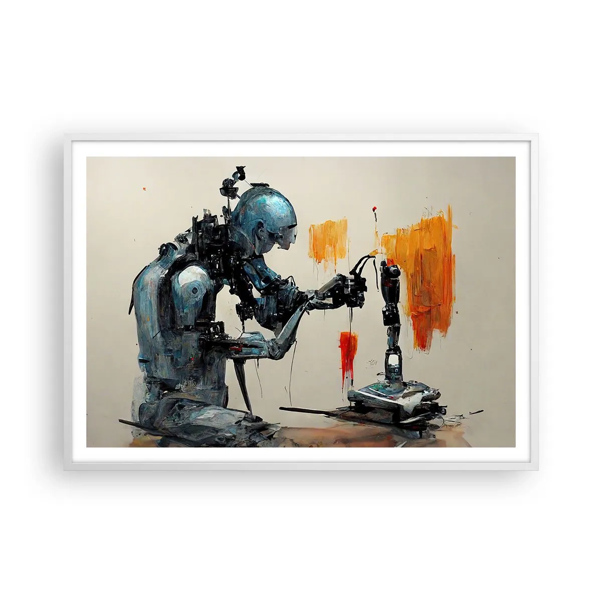 Affiche dans un cadre blanc - Poster - Déjà demain… - 100x70 cm