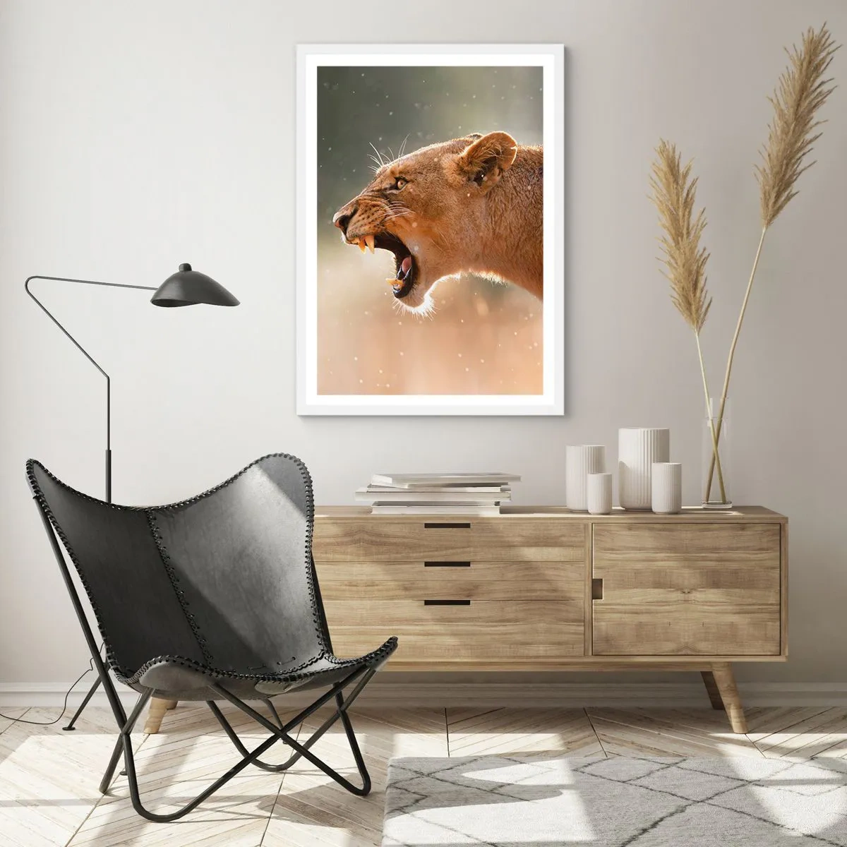 Affiche dans un cadre blanc - Poster - Essayez  de ne pas écouter - 30x40 cm