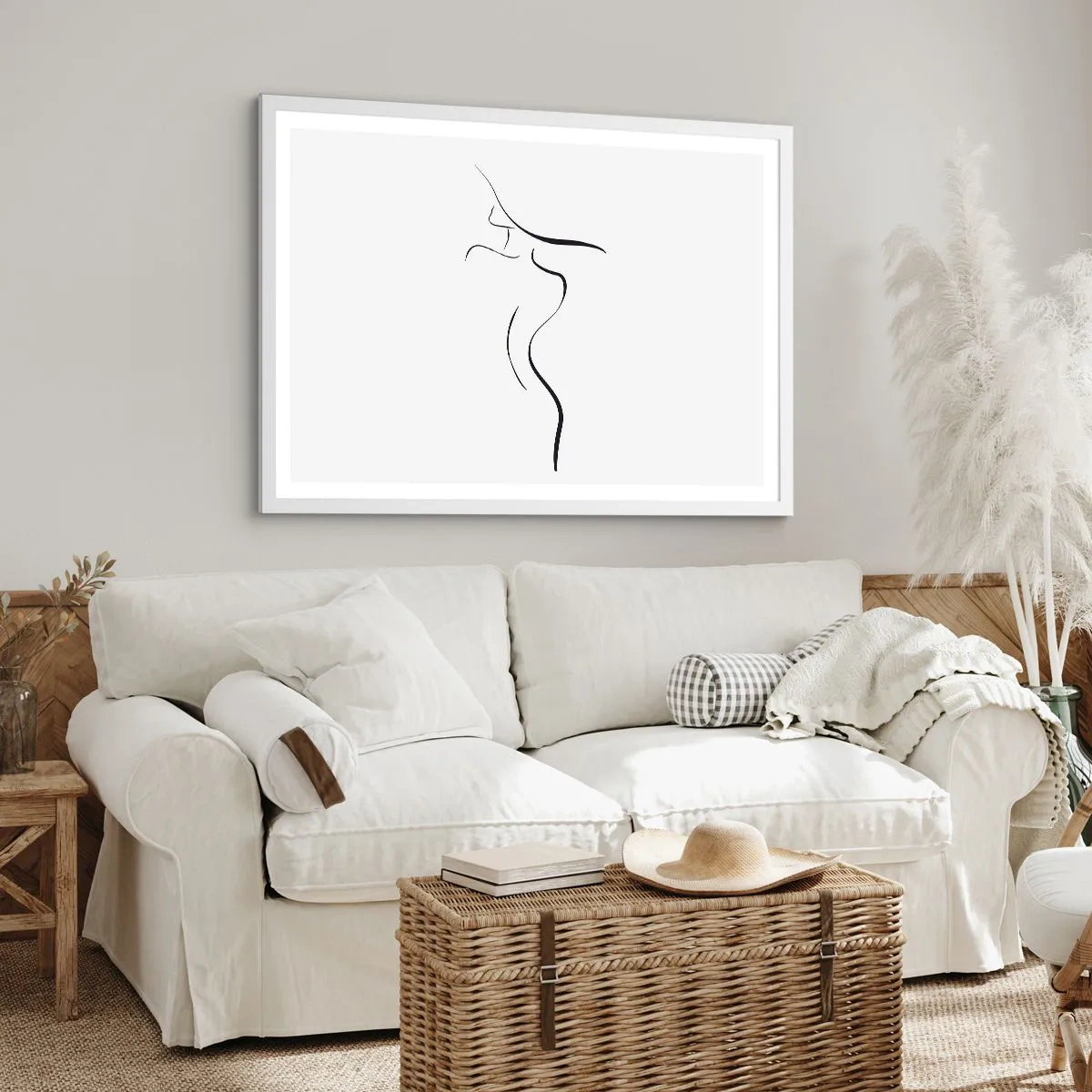 Affiche dans un cadre blanc - Poster - Insaisissable comme une vague - 91x61 cm