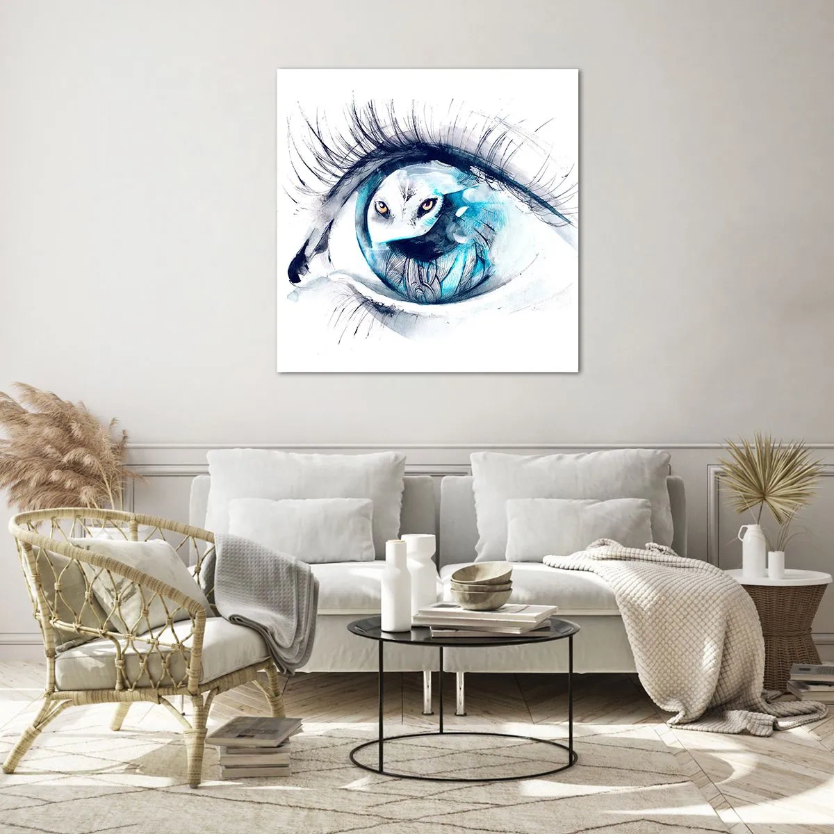 Impression sur verre - Image sur verre - Face à face avec la nature sauvage - 70x70 cm