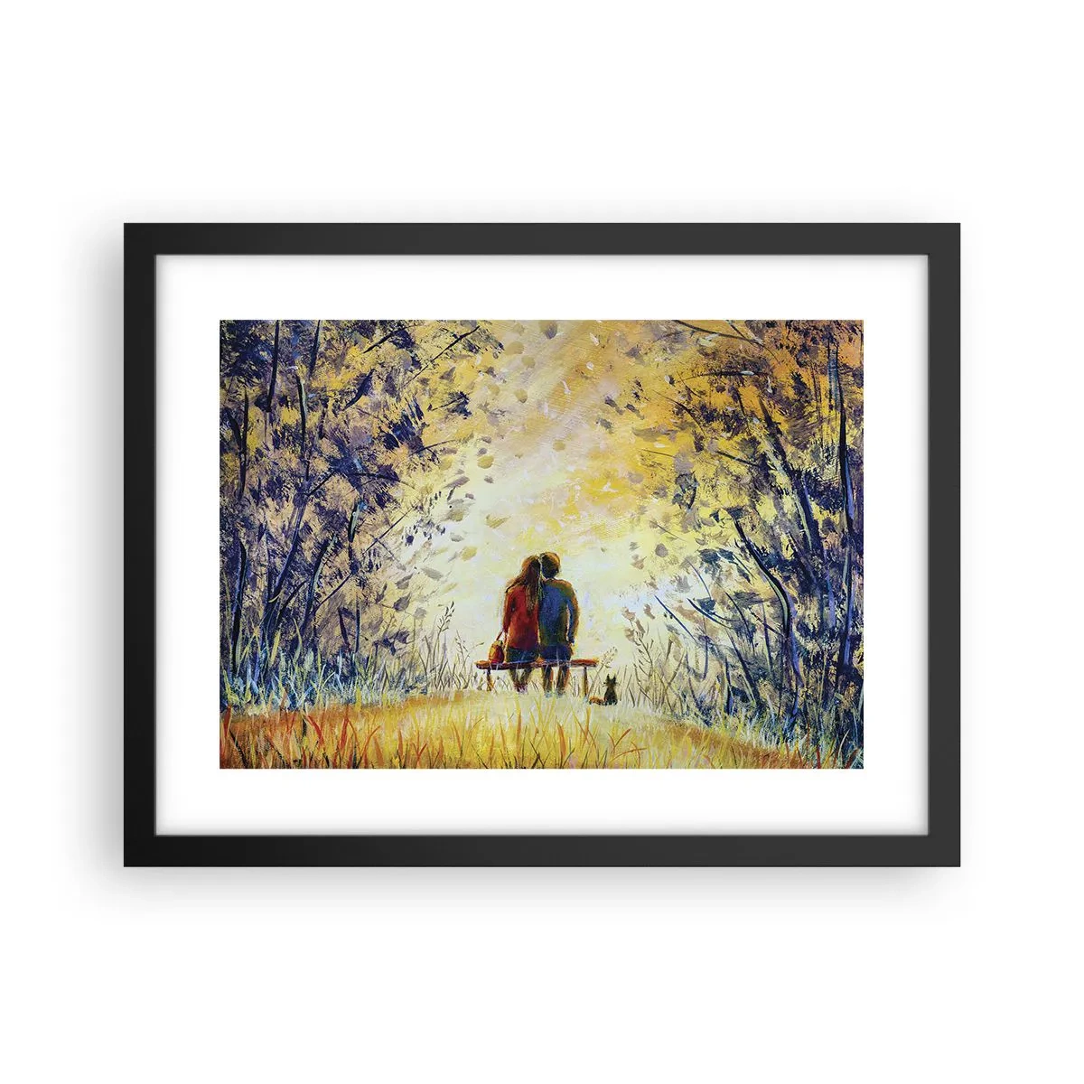 Affiche dans un cadre noir - Poster - Moment magique - 40x30 cm