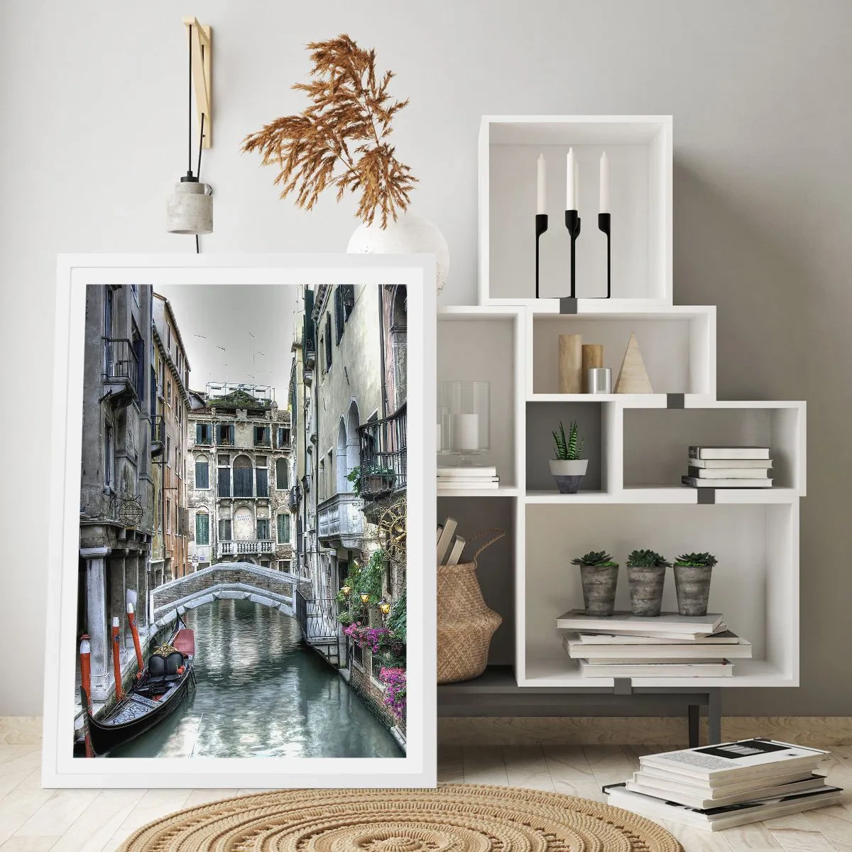 Affiche dans un cadre blanc - Poster - Pendant des siècles dans une réflexion silencieuse - 70x100 cm