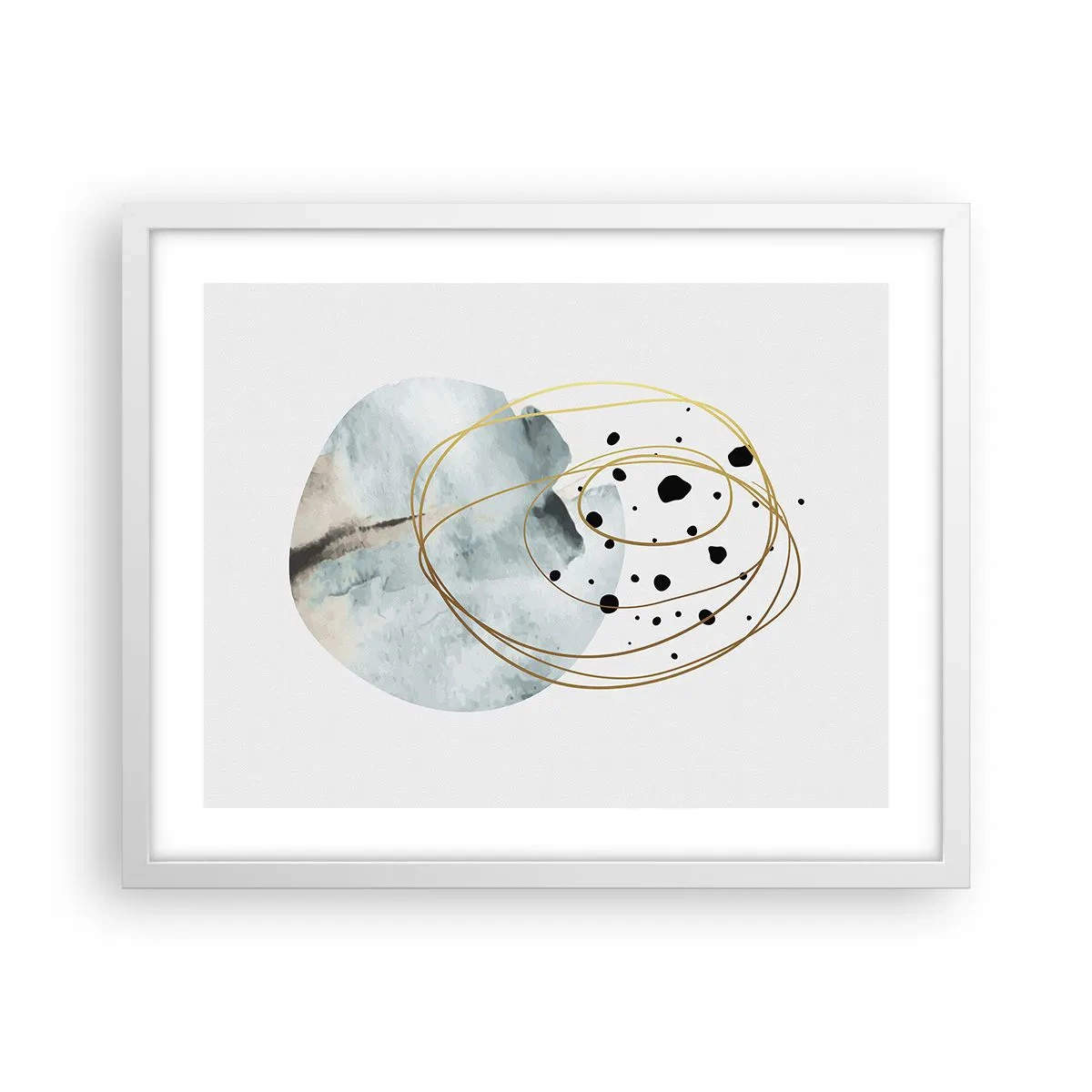Affiche dans un cadre blanc - Poster - Emmêlement de l'espace - 50x40 cm