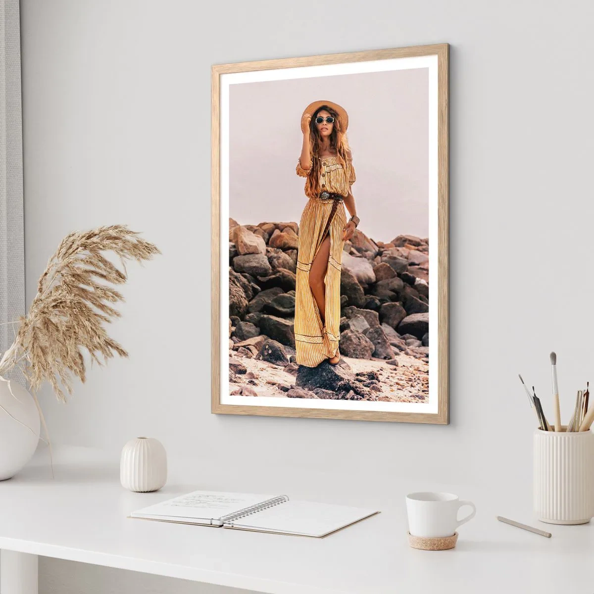 Affiche dans un chêne clair - Poster - La magie des pierres - 61x91 cm