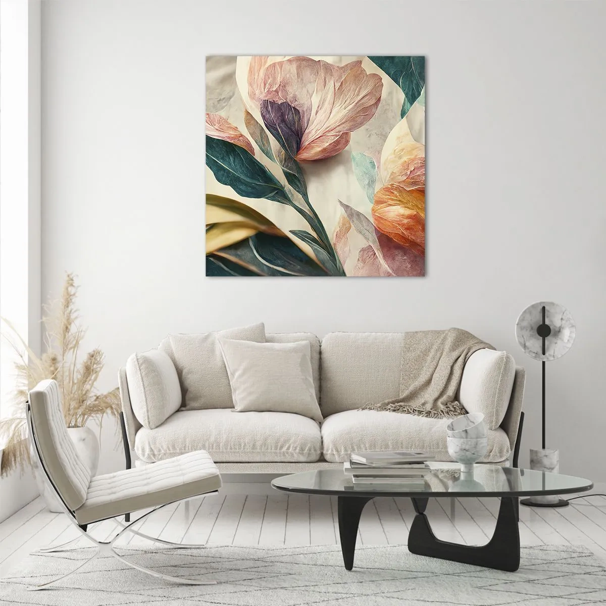 Impression sur verre - Image sur verre - Fleurs des îles du sud - 60x60 cm