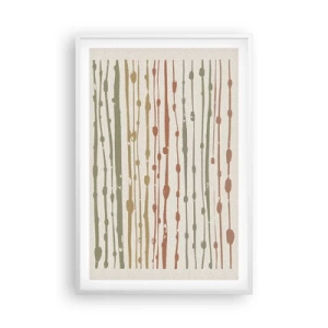 Affiche dans un cadre blanc - Poster - Notation musicale des couleurs - 61x91 cm