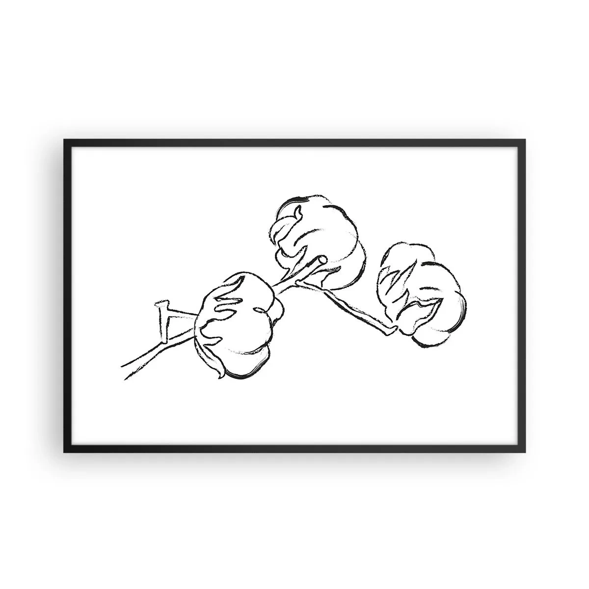 Affiche dans un cadre noir - Poster - Duvet de coton - 91x61 cm