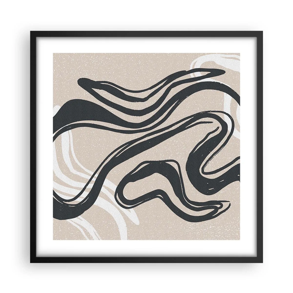 Affiche dans un cadre noir - Poster - Expression multipliée - 50x50 cm