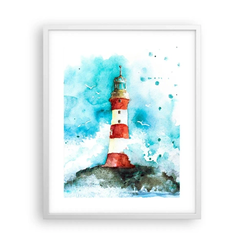 Affiche dans un cadre blanc - Poster - Unité des éléments - 40x50 cm