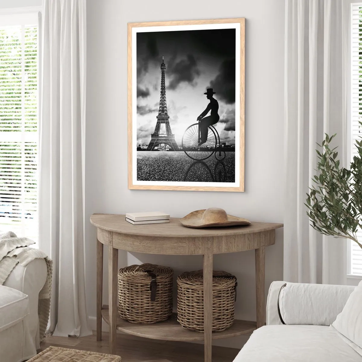 Affiche dans un chêne clair - Poster - Nostalgie de la Belle Epoque - 70x100 cm