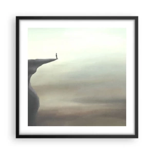 Affiche dans un cadre noir - Poster - Tout en haut, bien entendu! - 50x50 cm