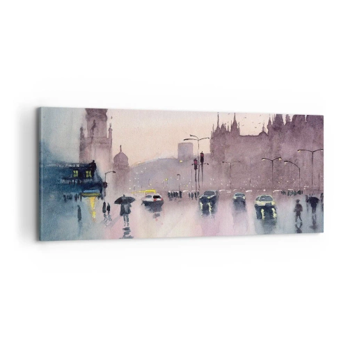 Impression sur toile - Image sur toile - Dans une brume pluvieuse - 100x40 cm