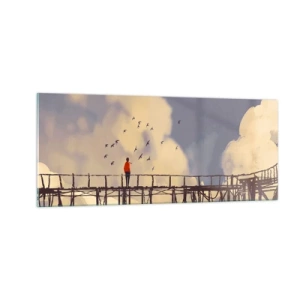 Impression sur verre - Image sur verre - Bleu nostalgie - 100x40 cm