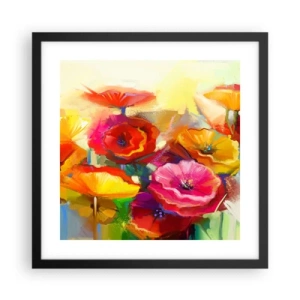 Affiche dans un cadre noir - Poster - Pas seulement rouge - 40x40 cm