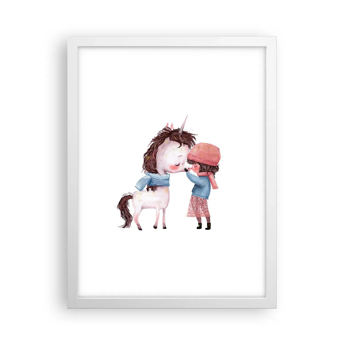 Affiche dans un cadre blanc - Poster - Histoire d'hiver - 30x40 cm