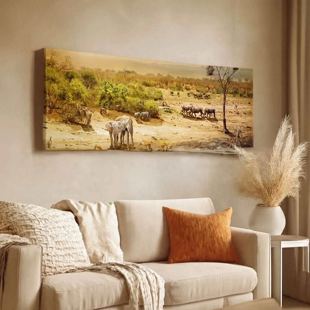 Impression sur toile - Image sur toile - "Et d'Eden coulait une rivière..." - 100x40 cm