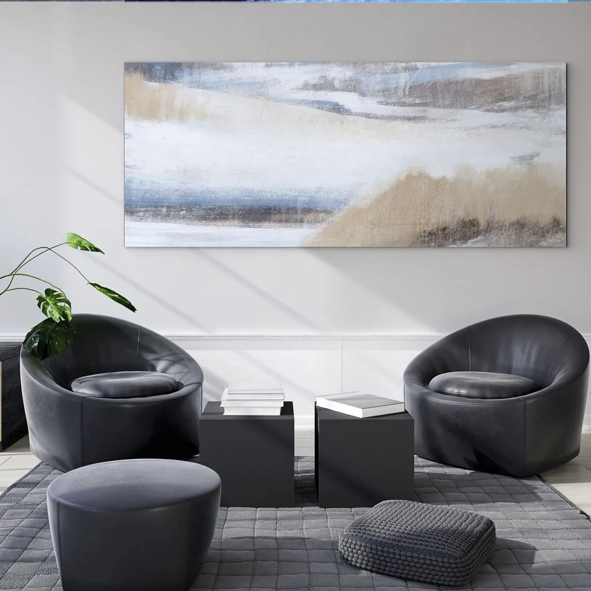 Impression sur verre - Image sur verre - Composition hivernale - 100x40 cm