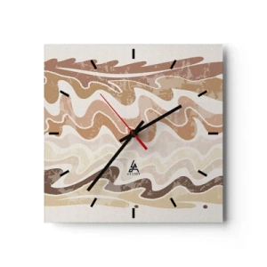 Horloge murale - Pendule murale - Bonne énergie – bonnes émotions - 40x40 cm