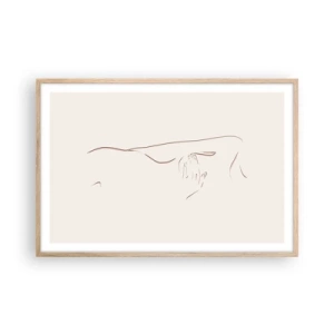 Affiche dans un chêne clair - Poster - La forme du désir - 91x61 cm