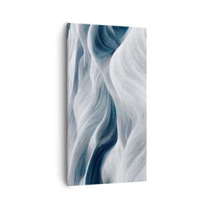 Impression sur toile - Image sur toile - Vagues blanches et bleues - 55x100 cm