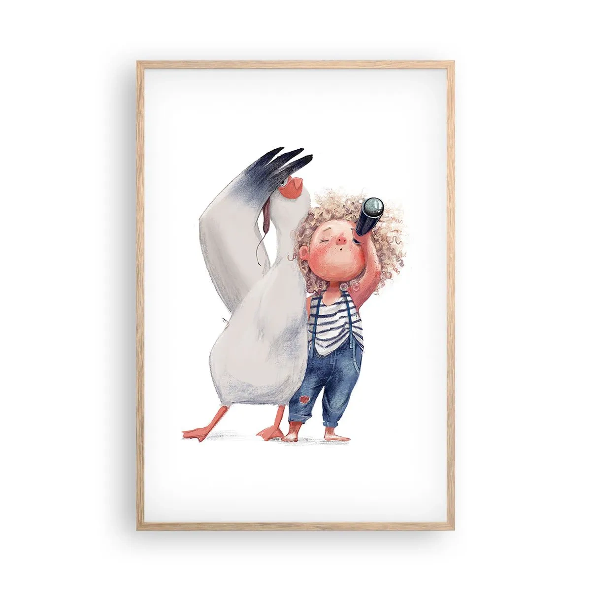 Affiche dans un chêne clair - Poster - Plan de grand voyage - 61x91 cm