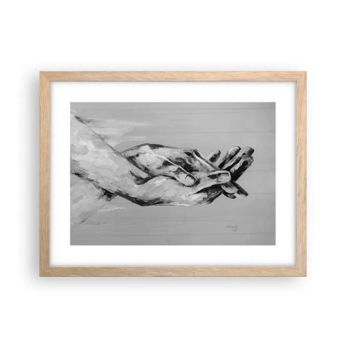 Affiche dans un chêne clair - Poster - Début... - 40x30 cm