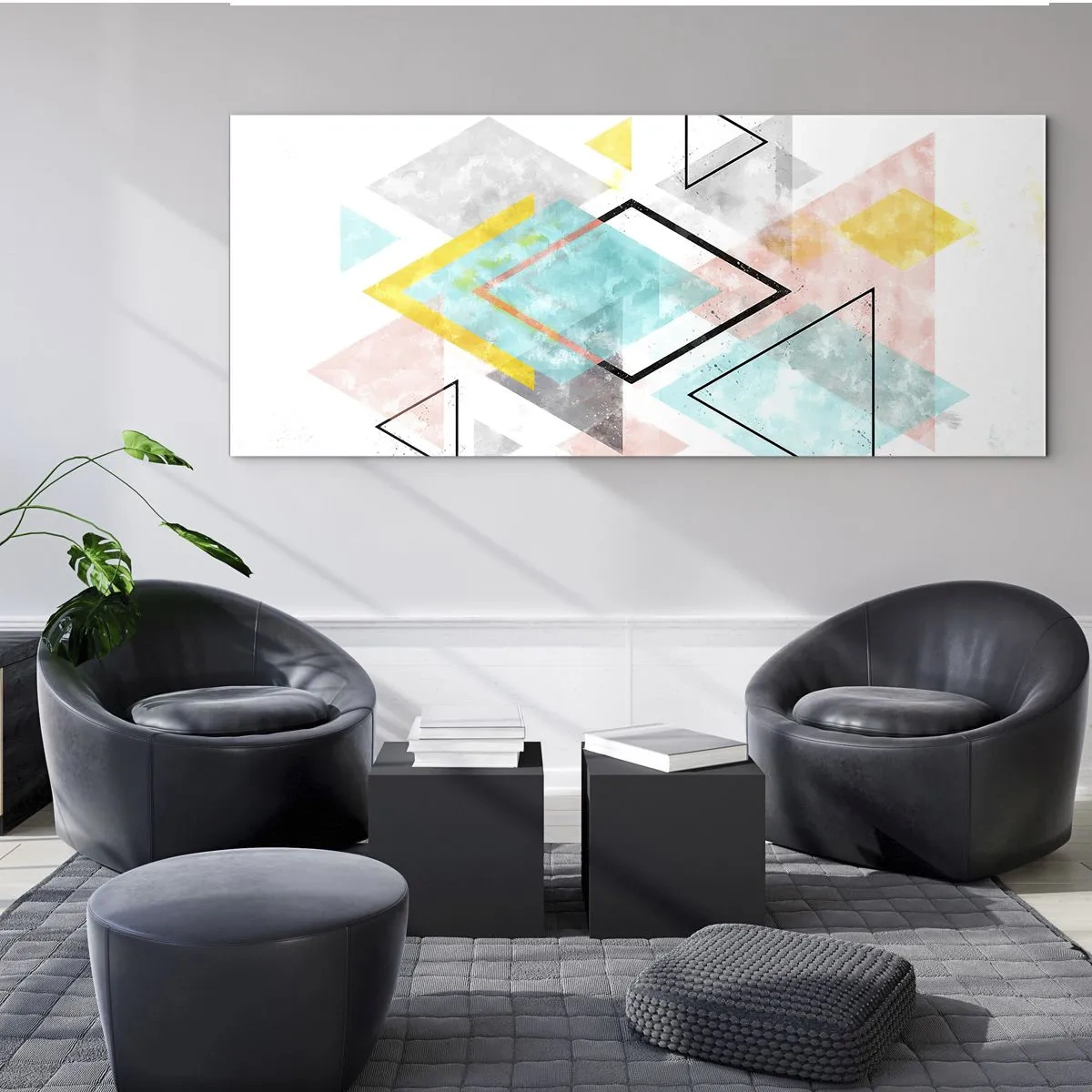 Impression sur verre - Image sur verre - Géométrie facile - 100x40 cm