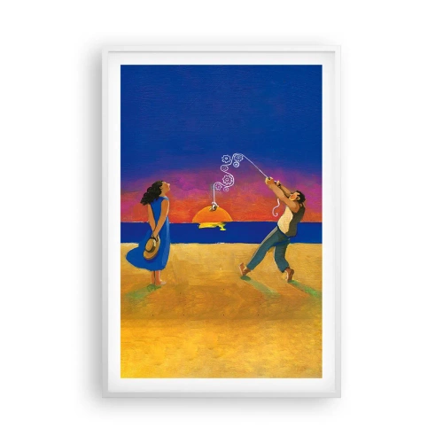 Affiche dans un cadre blanc - Poster - Plus qu'une étoile dans le ciel - 61x91 cm