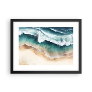 Affiche dans un cadre noir - Poster - La rencontre éternelle - 40x30 cm