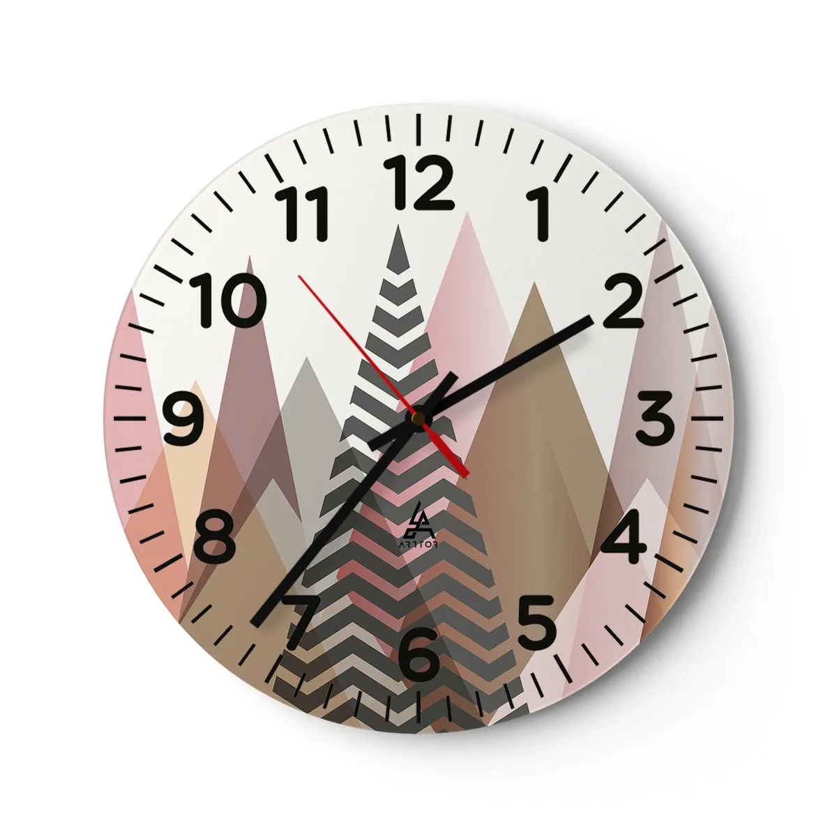 Horloge murale - Pendule murale - Vue pyramidale - 40x40 cm