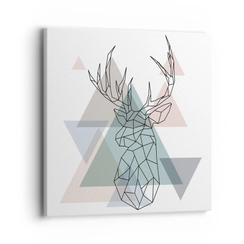 Impression sur toile - Image sur toile - Dans une forêt géométrique - 40x40 cm