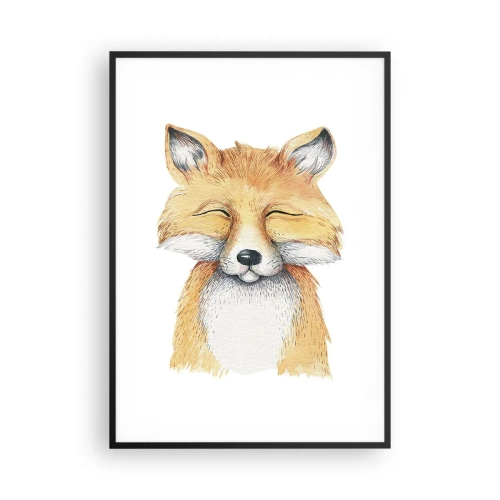 Affiche dans un cadre noir - Poster - Humeurs de renard - 70x100 cm