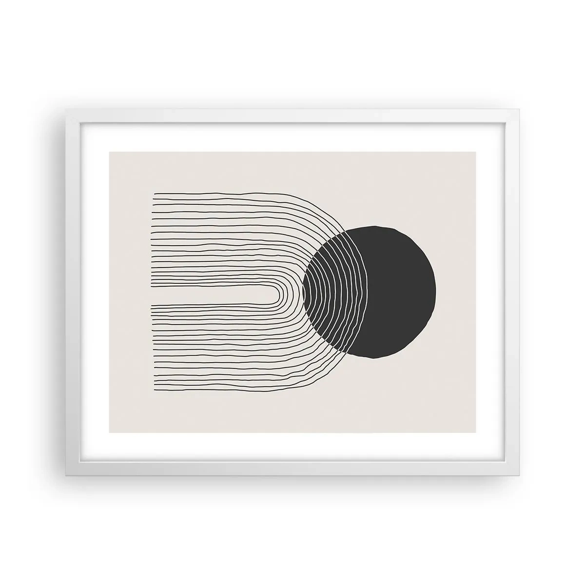 Affiche dans un cadre blanc - Poster - Tremblement et confiance - 50x40 cm