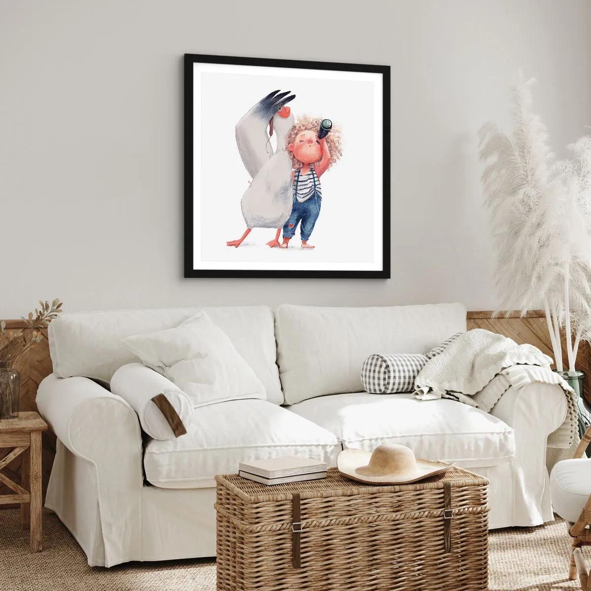 Affiche dans un cadre noir - Poster - Plan de grand voyage - 40x40 cm