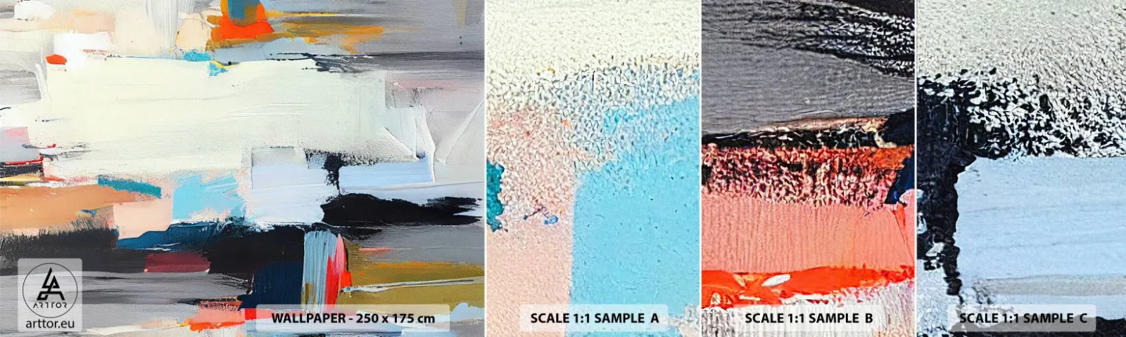 Échantillon De Papier Peint Standard Eco - Y a-t-il une méthode ? - Moderne, Des peintures, Minimaliste - 100x30 cm