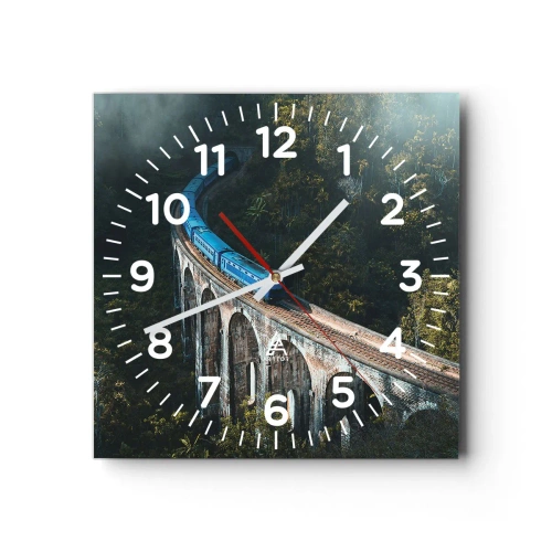 Horloge murale - Pendule murale - Train nature - 40x40 cm