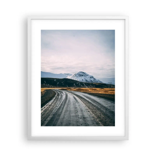 Affiche dans un cadre blanc - Poster - Dans un climat islandais - 40x50 cm