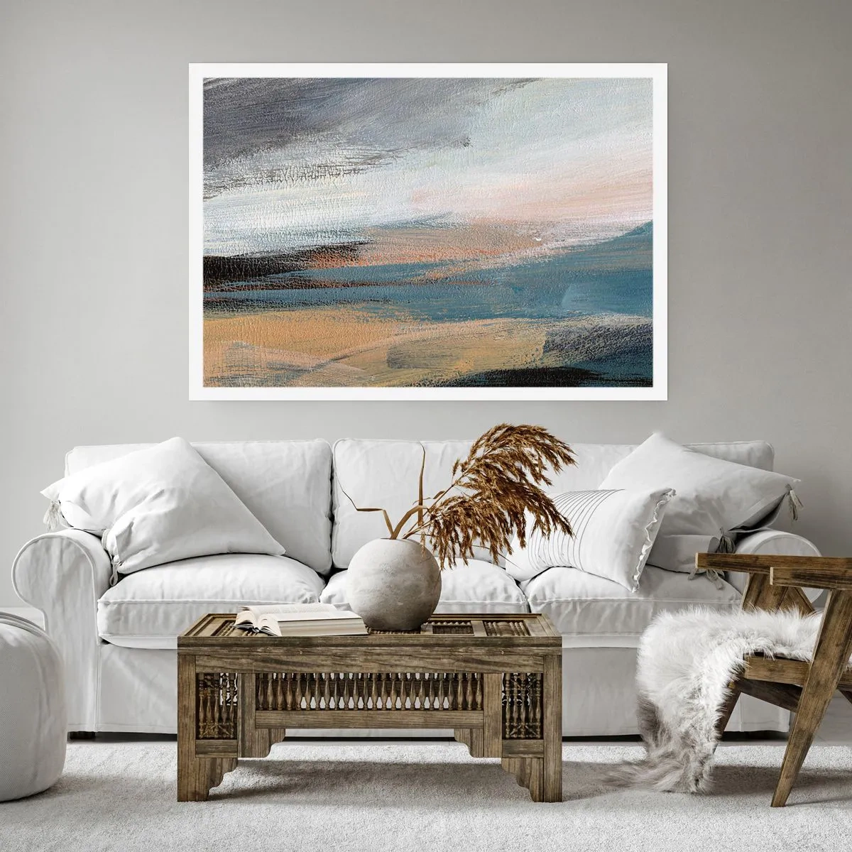 Affiche - Poster - Abstraction : paysage nordique - 70x50 cm