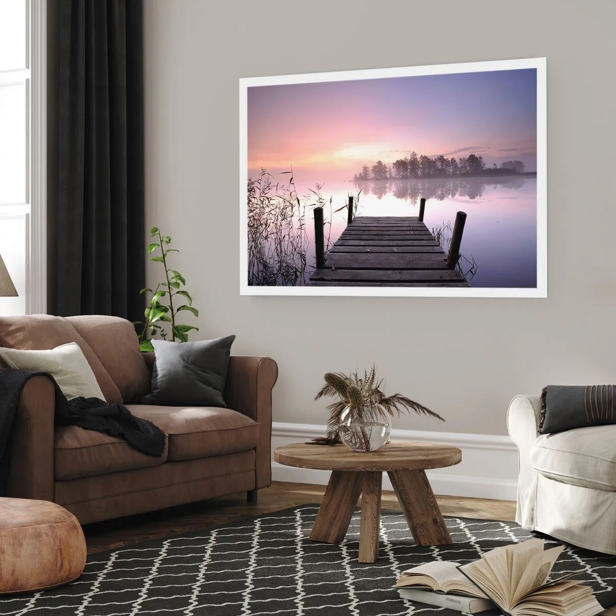 Affiche - Poster - De la brume lilas… - 50x40 cm