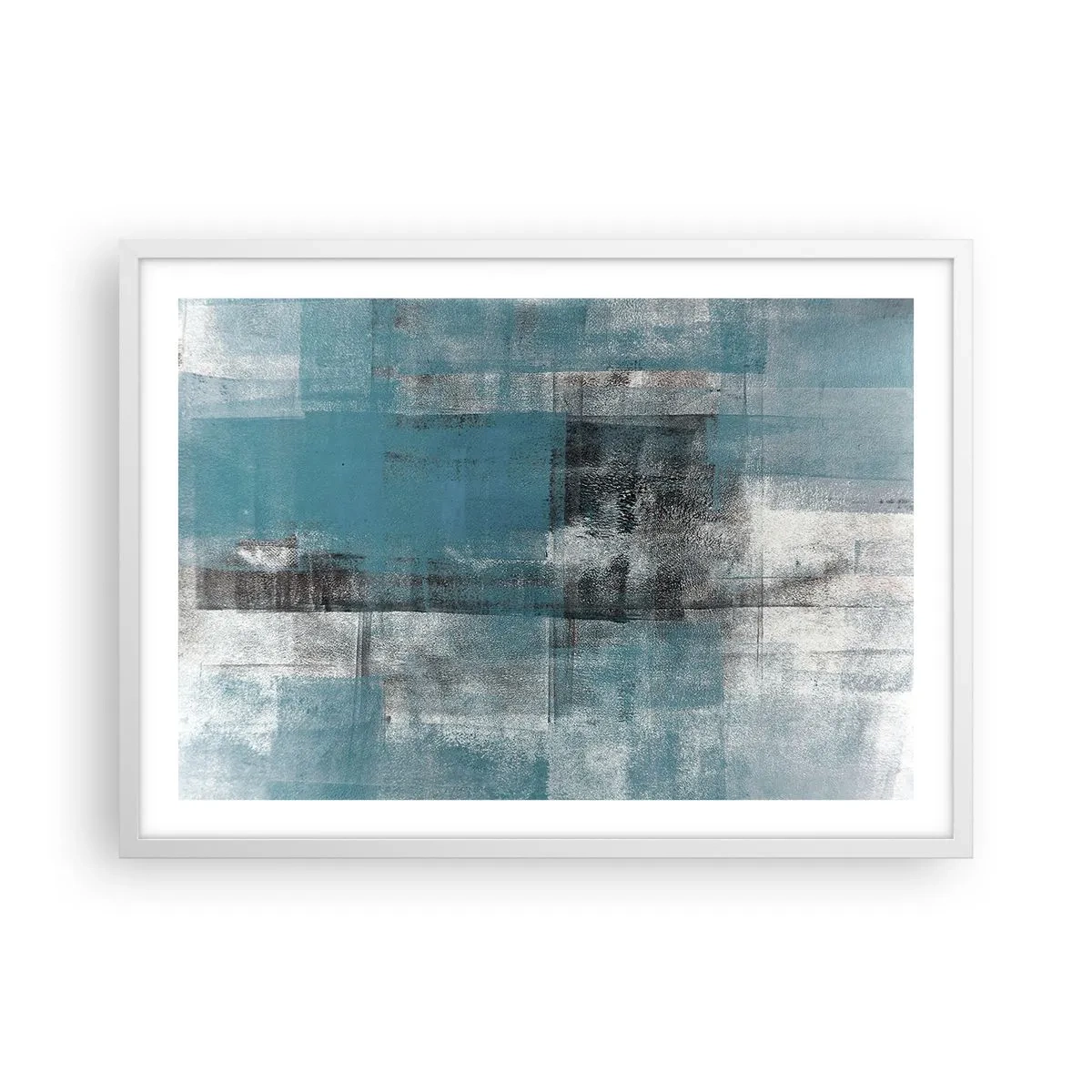 Affiche dans un cadre blanc - Poster - Eau et air - 70x50 cm