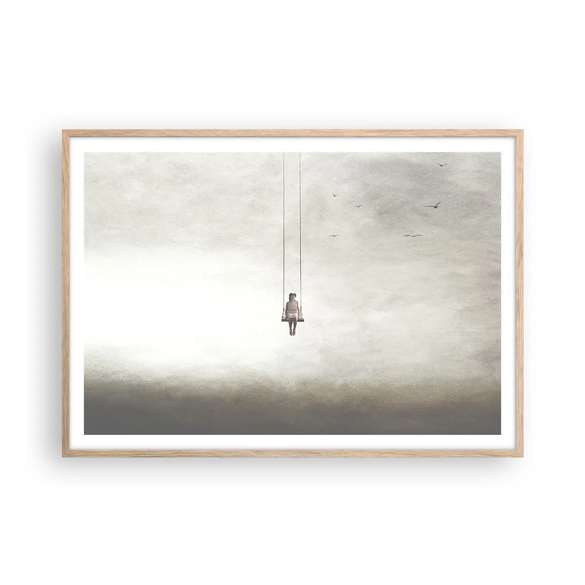 Affiche dans un chêne clair - Poster - Enfant en nous - 100x70 cm