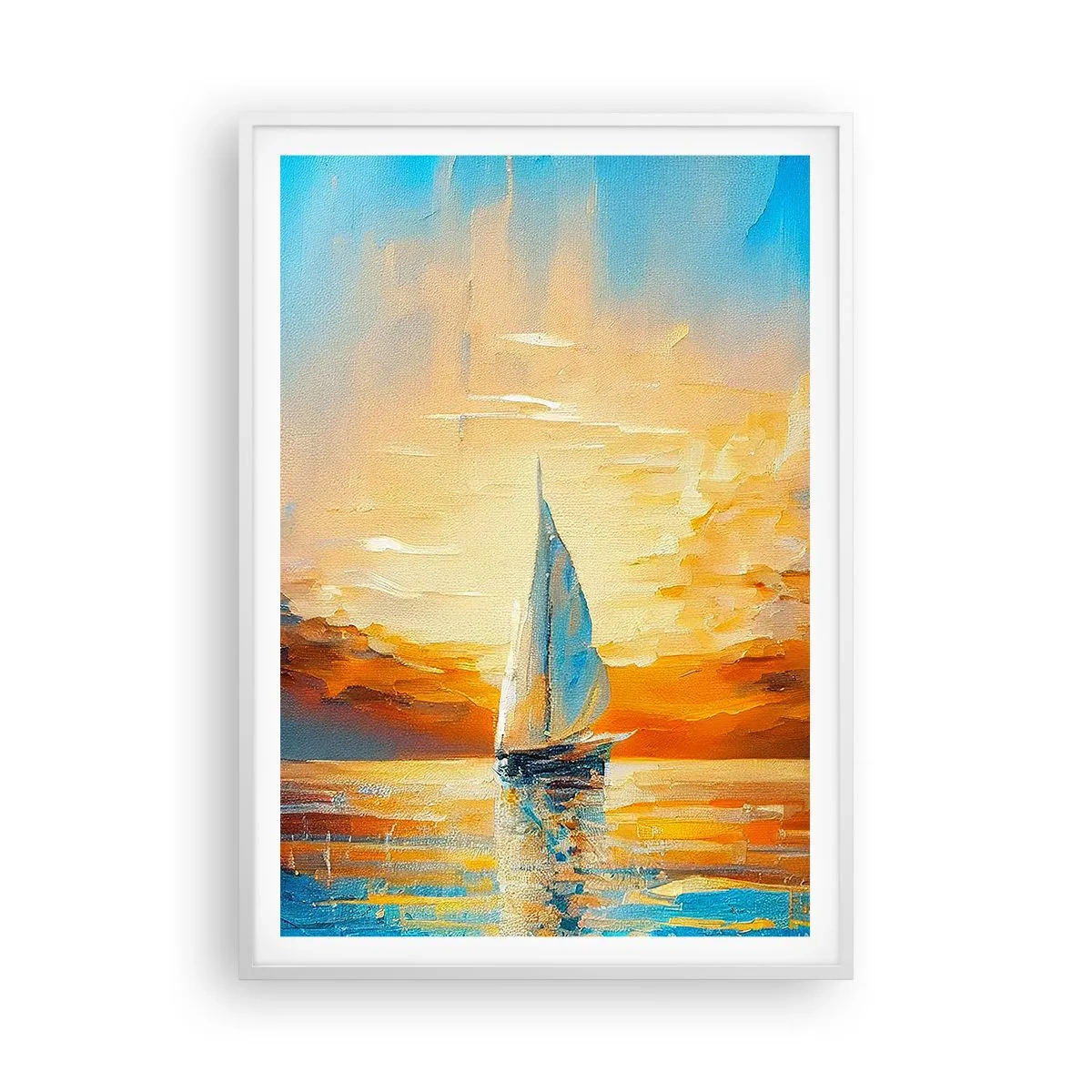 Affiche dans un cadre blanc - Poster - Expédition en or - 70x100 cm